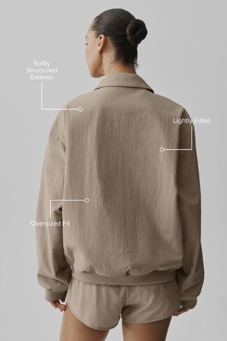 Alo Yoga Duality Bomber Jacket - Gravel in Kuwait
