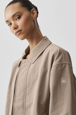 Alo Yoga Duality Bomber Jacket - Gravel in Kuwait