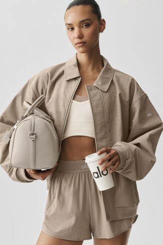 Alo Yoga Duality Bomber Jacket - Gravel in Kuwait