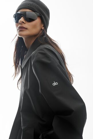 Alo Yoga Alpha Shell Long Coat - Black in Kuwait