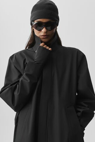Alo Yoga Alpha Shell Long Coat - Black in Kuwait