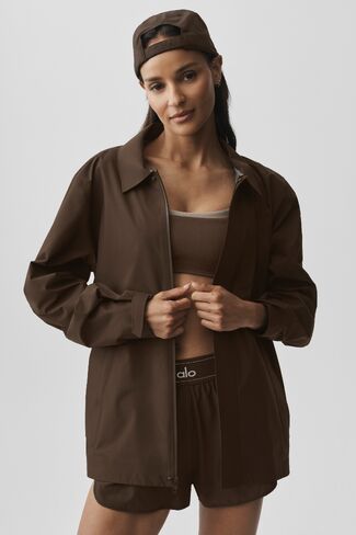 Alo Yoga Alpha Shell Overshirt - Espresso in Kuwait