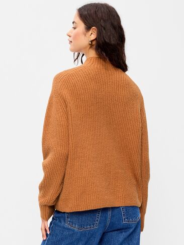 Old Navy SoSoft Mock-Neck Shaker Sweater - Soft Bronze in Kuwait