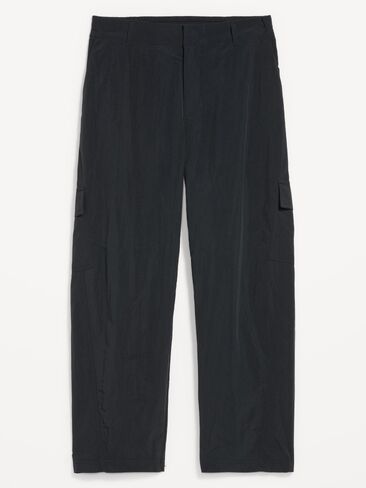 Old Navy Mid-Rise Barrel-Leg Cargo Pants - Black Jack in Kuwait
