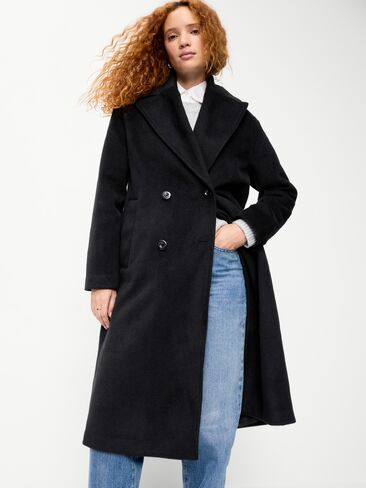 Old Navy Oversized Longline Overcoat - Black Jack in Kuwait