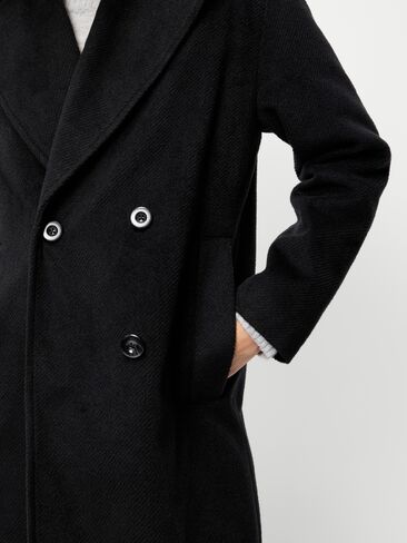 Old Navy Oversized Longline Overcoat - Black Jack in Kuwait