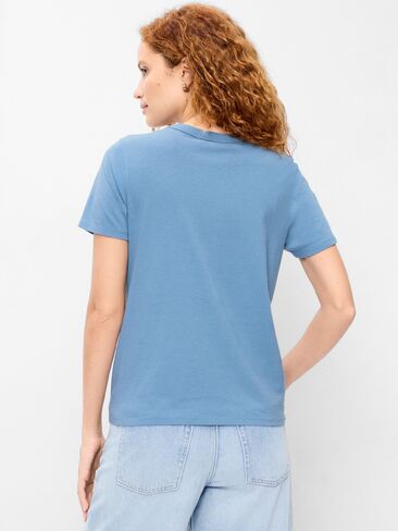 Old Navy EveryWear Crew-Neck Logo-Graphic T-Shirt - Naturalist Blue in Kuwait