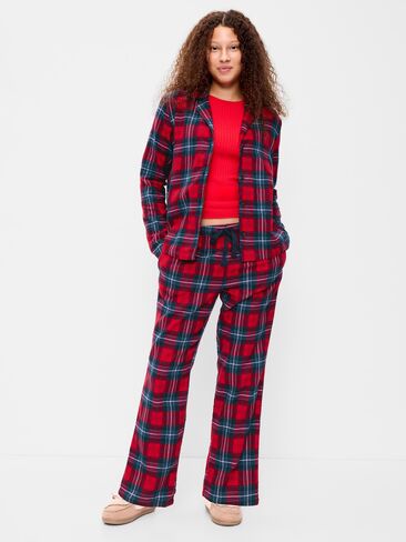 Old Navy Flannel Pajama Pant Set for Women - Red Plaid (Match the Fam!) in Kuwait