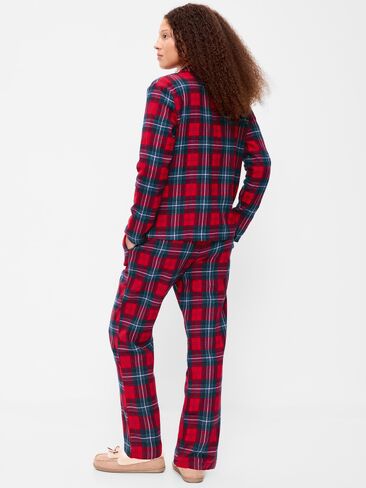 Old Navy Flannel Pajama Pant Set for Women - Red Plaid (Match the Fam!) in Kuwait