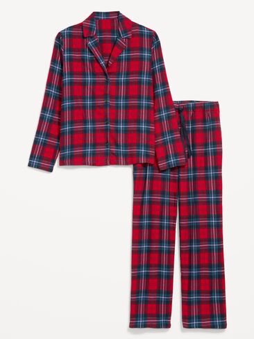 Old Navy Flannel Pajama Pant Set for Women - Red Plaid (Match the Fam!) in Kuwait