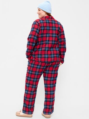 Old Navy Flannel Pajama Pant Set for Women - Red Plaid (Match the Fam!) in Kuwait