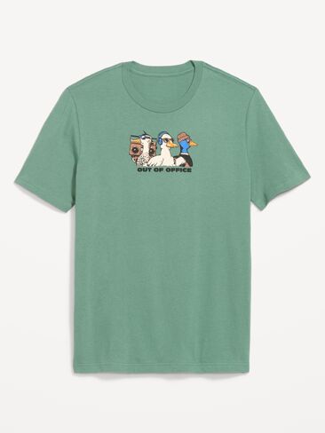 Old Navy Graphic T-Shirt - Silver Fern in Kuwait