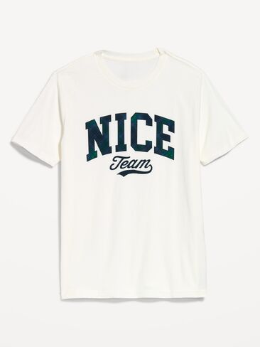 Old Navy Crew-Neck Graphic T-Shirt - Sea Salt & Fig in Kuwait