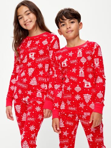 Old Navy Gender-Neutral Snug-Fit Graphic Pajama Set for Kids - Christmas Classic (Match the Fam!) in Kuwait