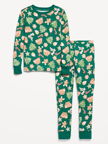 Old Navy Gender-Neutral Snug-Fit Graphic Pajama Set for Kids - Gingerbread (Match the Fam!) in Kuwait