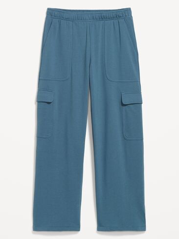 Old Navy High-Waisted SoComfy Wide-Leg Cargo Sweatpants - Neptune in Kuwait