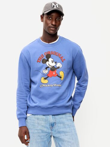 Old Navy Old Navy x Disney Mickey Mouse Oversized Sweatshirt for Men - Mickey Mouse in Kuwait