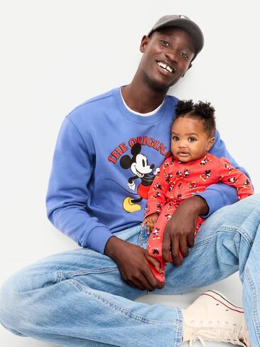 Old Navy Old Navy x Disney Mickey Mouse Oversized Sweatshirt for Men - Mickey Mouse in Kuwait
