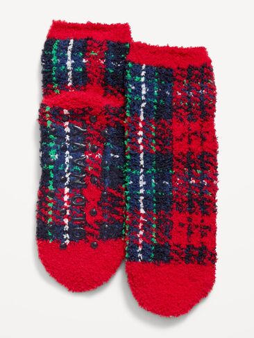Old Navy Cozy Socks for Kids - Red Plaid (Match the Fam!) in Kuwait