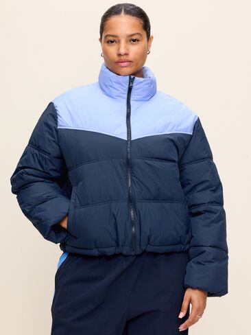 Old Navy Water-Resistant Color-Block Puffer Jacket - Periblue in Kuwait