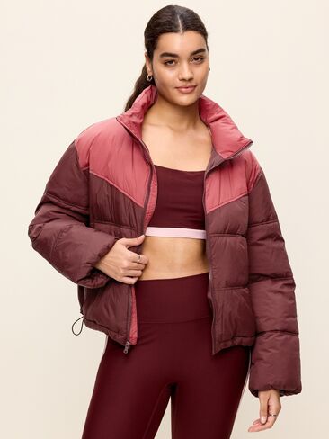 Old Navy Water-Resistant Color-Block Puffer Jacket - Grand Canyon in Kuwait