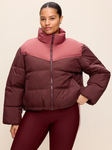 Old Navy Water-Resistant Color-Block Puffer Jacket - Grand Canyon in Kuwait