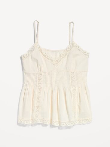 Old Navy Lace-Trimmed Pintuck Cami Top - Creme De La Creme in Kuwait
