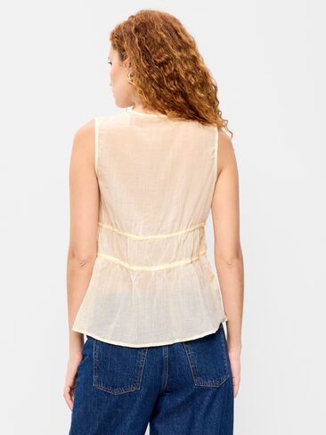 Old Navy Sleeveless V-Neck Tie-Front Top - Creme De La Creme in Kuwait