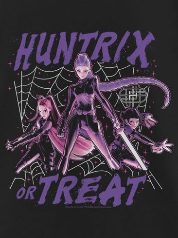 Old Navy KPop Demon Hunters Huntrix Or Treat Girls Graphic TShirt - BLACK in Kuwait