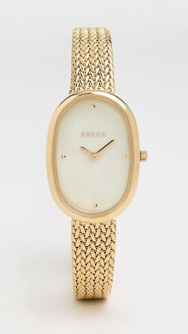 Breda Women's 'Jane Tethered' Gold and Mesh Bracelet Watch, 23MM in Kuwait