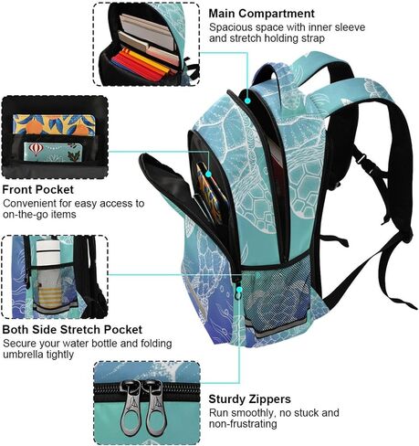 Cute Cat School Backpack for Boys Girls Portable Wide shoulder strap Backpack Lightweight Travel Bag College Casual Daypack with Reflective Strip Large in Kuwait