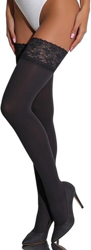 Mila Marutti Thigh High Stockings for Women Pantyhose Opaque Thigh Highs Tights - 100 Denier Sexy Nylons in Kuwait