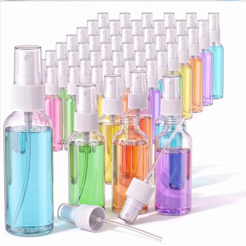 Zhehao 200 Pcs Small Spray Bottle 2 oz Plastic Spray Bottles Empty Hair Spray Bottles Travel Refillable Fine Mist Sprayers with Ribbed Pump Caps for Essential Oil Perfume Skin Care Cleaning (Black) in Kuwait