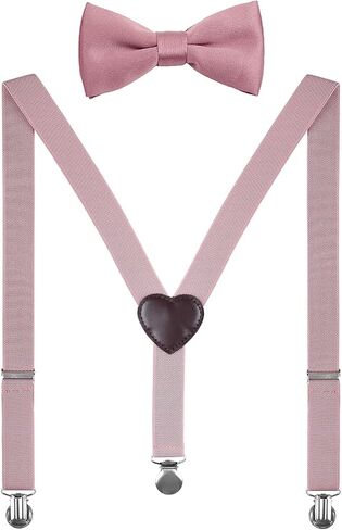 Men's Boys' Suspenders and Bow Tie Set Adjustable in Kuwait