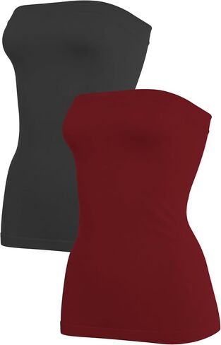 Kurve Women's Seamless Stretch Long Bandeau Tube Top (XS/S, M/L, L/XL, XL/XXL) -Made in USA- in Kuwait