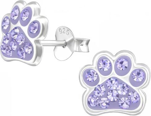 KIWI DAISY Hypoallergenic Sterling Silver Paw Print TINY Stud Earrings, Multiple Piercings, for Cartilage, Helix, 2nd Ear Piercing (Nickel Free) in Kuwait