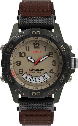 Timex Men's T45181 Expedition Resin Combo Brown/Green Nylon Strap Watch in Kuwait
