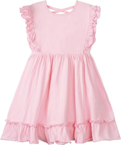 Mud Kingdom Girls Dress 4th of July Cute Independence Day American Flag Ruffle Sleeve Summer Holiday in Kuwait