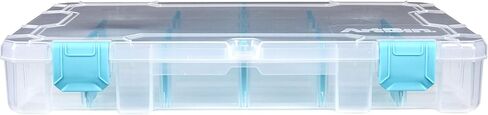 ArtBin 6847AG Medium Anti-Tarnish Box with Removable Dividers, Jewelry & Craft Organizer with Anti-Tarnish Technology, [1] Plastic Storage Case, Clear with Aqua Accents in Kuwait