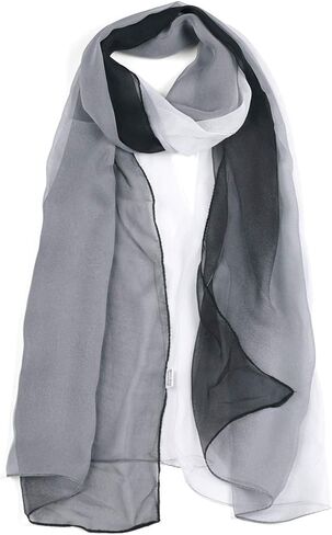 uxcell Long Chiffon Light Wedding Scarf Silky Gradient Color Party Shawl Spring Summer Beach Wrap for Women in Kuwait