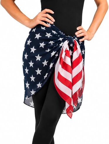 Shimmer Anna Shine USA American Flag Patriotic Scarf in Kuwait