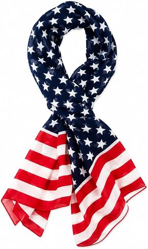 Shimmer Anna Shine USA American Flag Patriotic Scarf in Kuwait