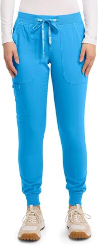 Med Couture Touch Women's Scrub Pant Yoga Jogger with 5 Pockets & Drawstring Waistband - MC7710 in Kuwait