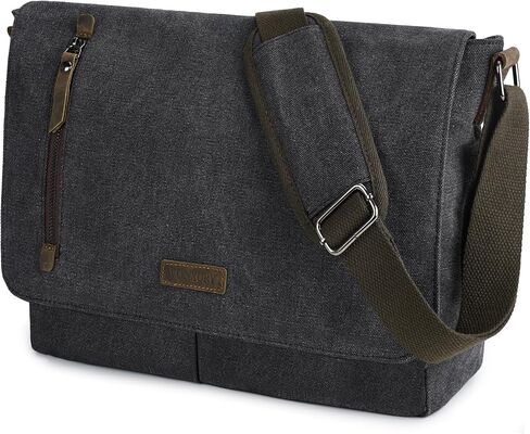 VX VONXURY Messenger Bag for Men, 14 Inch Laptop for Women,Small Canvas Leather Shoulder Bag for Work Bussiness in Kuwait