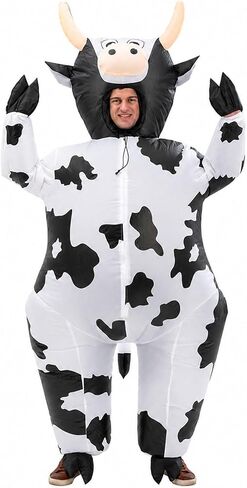VURPOKSI Cow Inflatable Costume Blow up Animal Costume Fancy Dress Costume for Halloween Cosplay Party Christmas in Kuwait