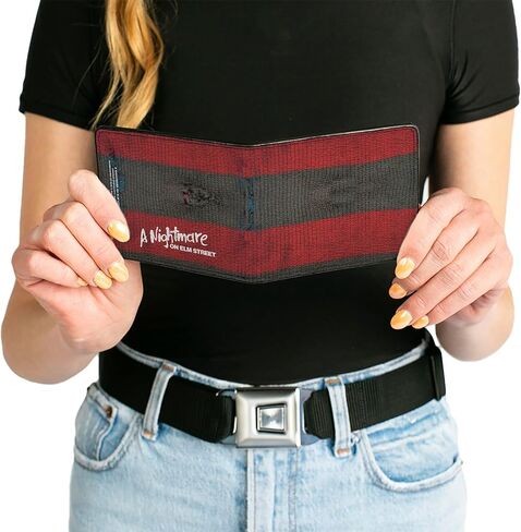 Buckle-Down Men's Bifold Wallet Freddy Krueger, 4.0" x 3.5" in Kuwait