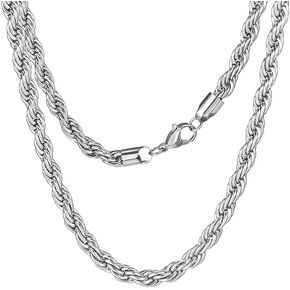 KUYIUIF 925 Sterling Silver Rope Chain Twist Necklace Wedding Engagement Jewelry 2MM (22") in Kuwait