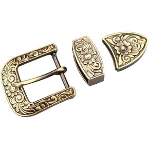 Men Western Cowboy Antique Belt Buckle Set Tang dynasty flower design in Kuwait