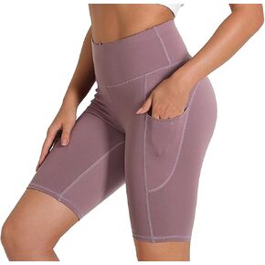 icyzone Biker Shorts for Women - High Waist Workout Running Yoga Exercise Gym Shorts with Pockets in Kuwait