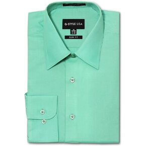G-Style USA Men's Slim Fit Long Sleeve Dress Shirt in Kuwait